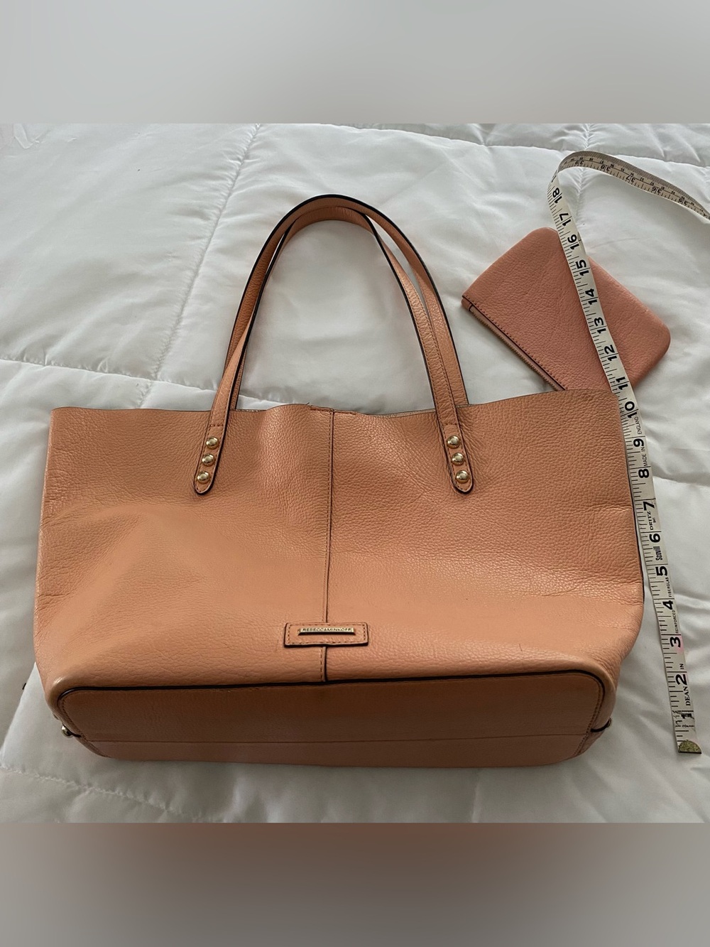 Rebecca Minkoff Blush Leather Tote Rose Gold Interior Nordstrom